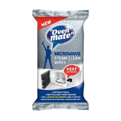 Oven Mate Microwave Steam Clean Cleaning Cloths x 25