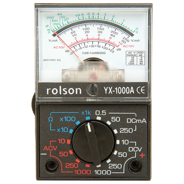 ROLSON ANALOGUE MULTITESTER IDEAL FOR TESTING ELEMENTS