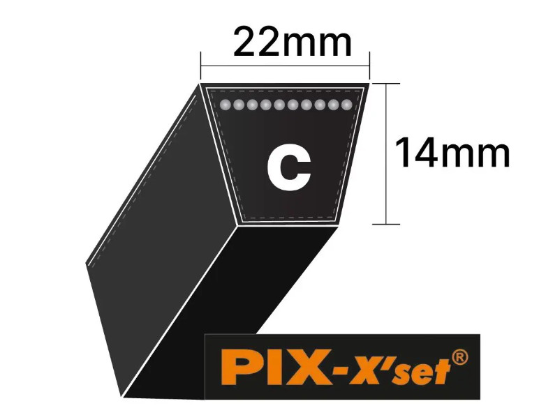 VOTEX PT TOPPER MOWER BELT 62586 (PIX Premium Quality) 96" insid