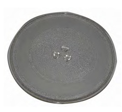 UNIVERSAL MICROWAVE TURNTABLE GLASS PLATE 255MM WITH 3 FIXINGS